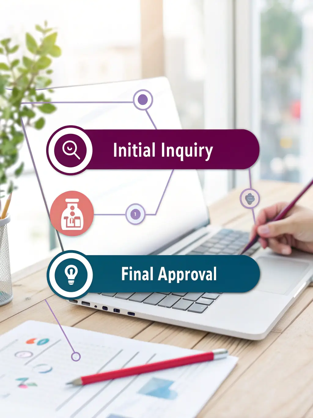 A clear and concise infographic illustrating the loan application process at Paw Consultancy, highlighting transparency and ease of understanding.